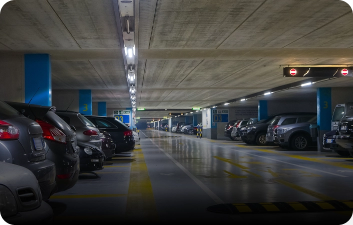 Ample Multi-Level Parking